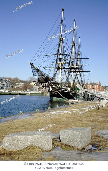 The Friendship of Salem Tall Ship, which is a replica of a 1797 East Indiaman ship  Located at Salem Maritime National Historic Site