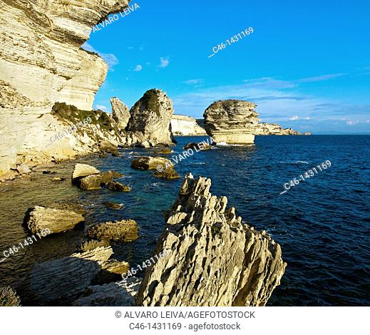 Cliffs  Bonifacio, Corsica Island  France