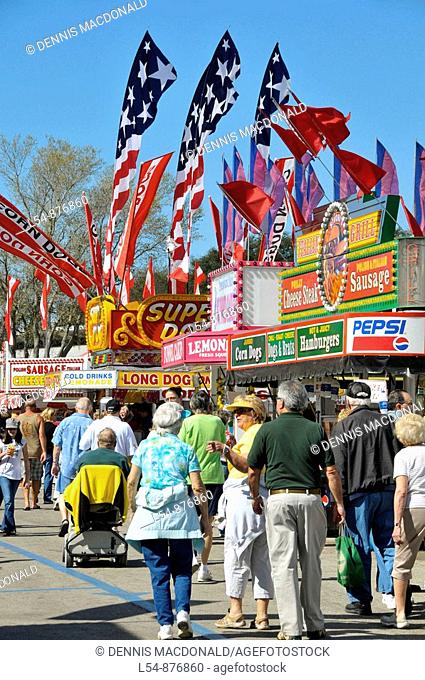 Food Booths at Florida State Fairgrounds Tampa