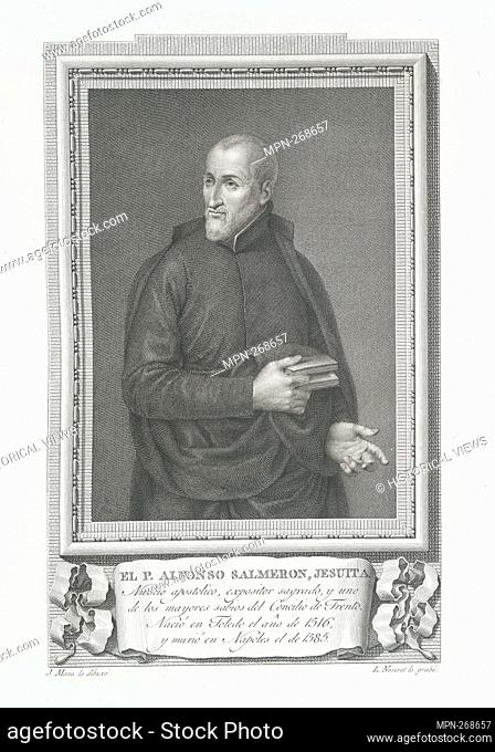 El Padre Alfonso Salmeron, Jesuita. Additional title: Padre Alfonso Salmeron. Maea, José (1759-1826) (Artist) Fernández Noseret, Luís (fl. ca