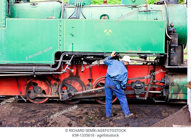 detail of steam locomotive, Kolubara, Serbia