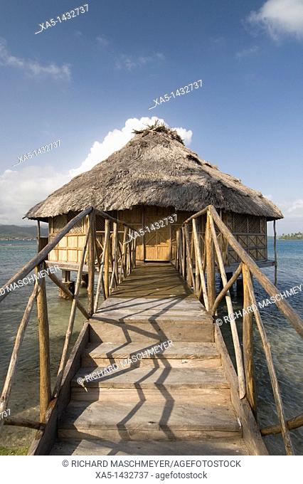 Over the water hut, Yandup Island, San Blas Islands also called Kuna Yala Islands, Panama