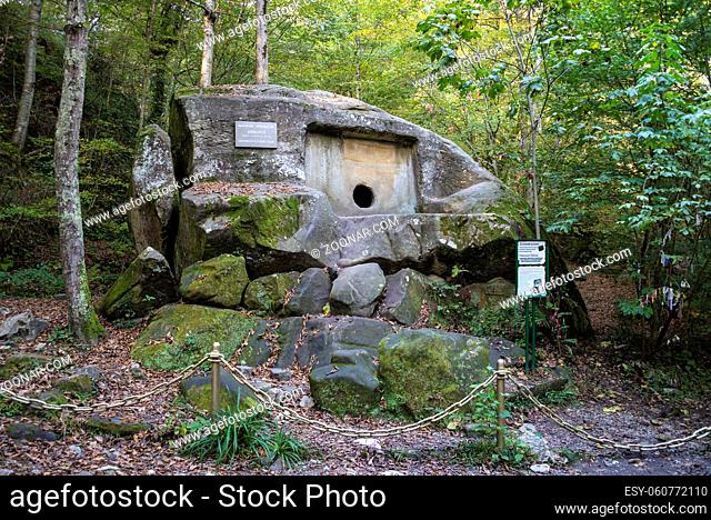 Volkonsky dolmen - the largest in Europe. Local landmark Lazarevsky district, Sochi, Russia. 2 November 2019