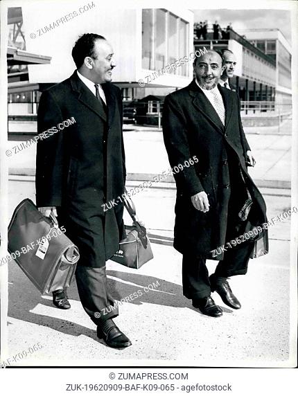 Sep. 09, 1962 - Prince Hassan Leaves for Yemen: Prince Seif Al Hassan, uncle and heir of the murdered Imam of Yemen, left London Airport today for home