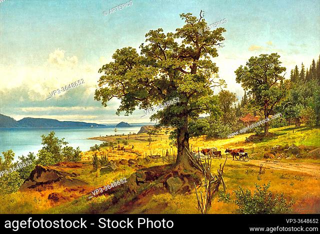 Eckersberg Johan Frederick - Landscape from the Christiania Fjord - Norwegian School - 19th Century