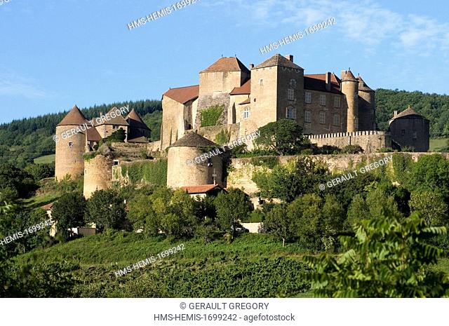 France, Saone et Loire, Berze le Chatel, feudal castle in Macon vineyard