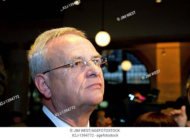 Detroit, Michigan - VW CEO Martin Winterkorn at a press reception during the North American International Auto Show