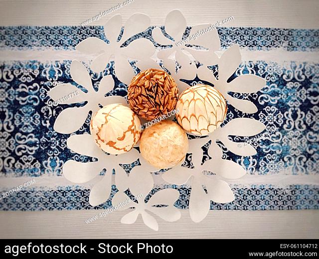 Summer table set with decorative elements