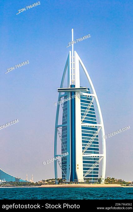 DUBAI, UAE - NOVEMBER 14 :The world#39;s first seven stars luxury hotel Burj Al Arab, November 14, 2012 in Dubai, United Arab Emirates