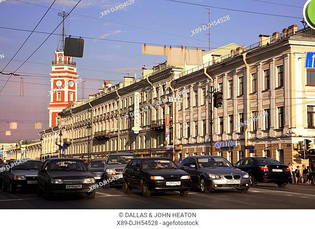 Russia, St Petersburg, Nevskiy Prospekt, Duma Tower