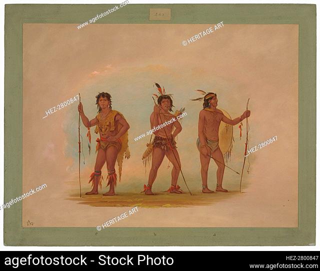 Three Chaymas Men, 1854/1869. Creator: George Catlin