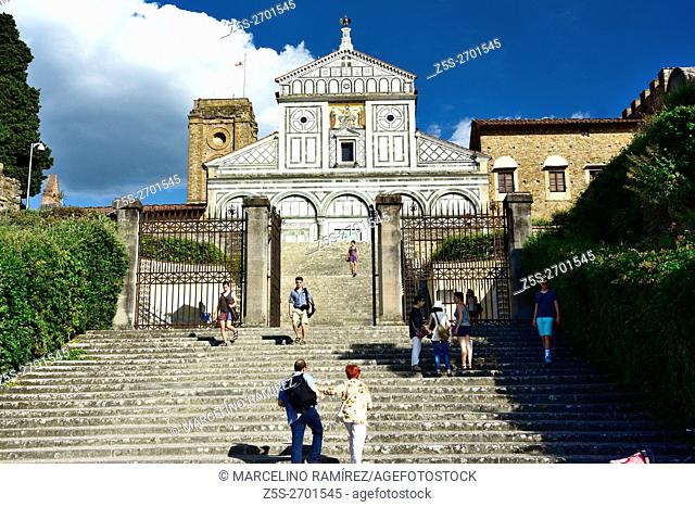 San Miniato al Monte, St. Minias on the Mountain, is a basilica in Florence standing atop one of the highest points in the city