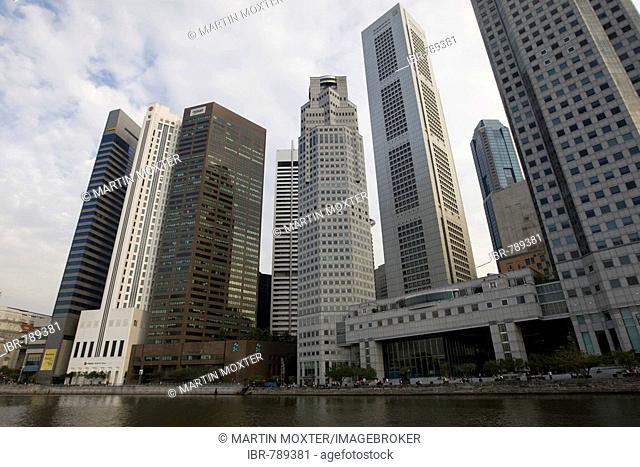 Financial District behind the Singapore River, Singapore, Southeast Asia