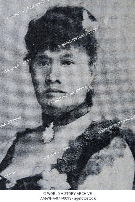 Lili?uokalani (1838 – November 11, 1917), the last monarch and only queen regnant of the Kingdom of Hawaii. 1891-1897