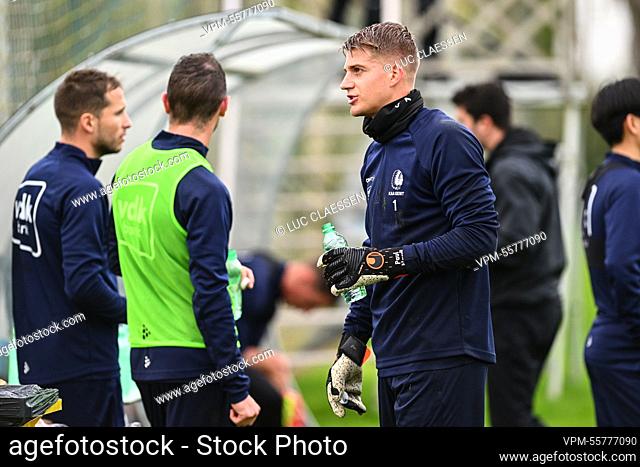 Gent's goalkeeper Paul Nardi pictured during a training session at the winter training camp of Belgian first division soccer team KAA Gent in Oliva, Spain