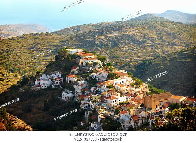 view of Ioulis Chora administrative centre town of Kea, Greek Cyclades Islands