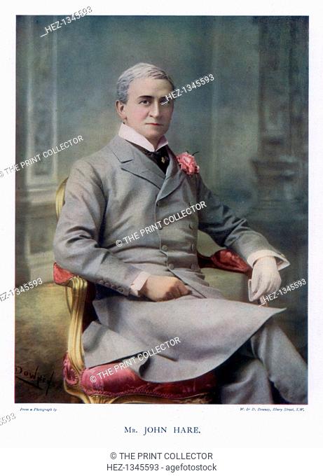Sir John Hare, English actor and manager of the Garrick Theatre, 1901