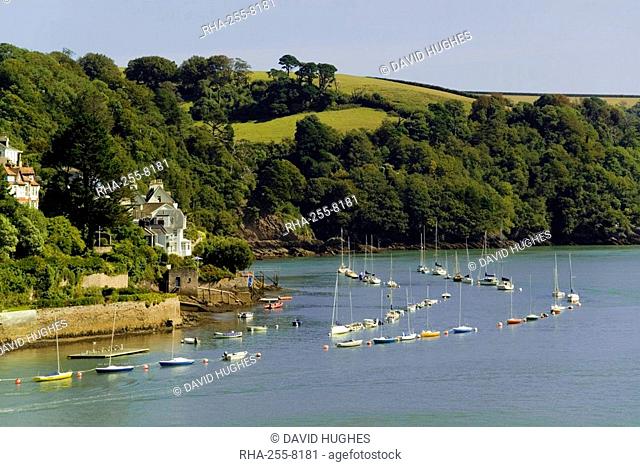 River Dart estuary, Dartmouth, South Hams, Devon, England, United Kingdom, Europe