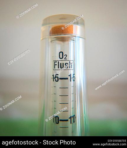 An Oxygen Flush Valve On A Hospital Ventilator During The Coronavirus Pandemic