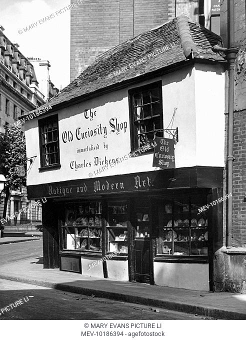 THE OLD CURIOSITY SHOP The original shop on Portsmouth Street, Kingsway, London, immortalised by Charles Dickens in his novel of the same name