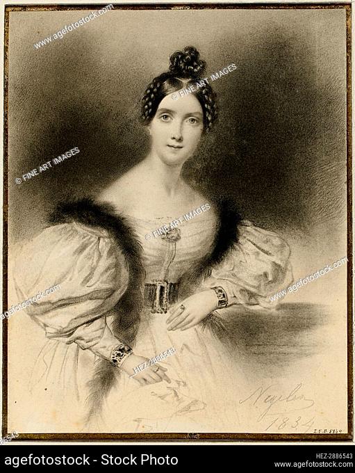 Portrait of Ballet dancer Carlotta Grisi (1819-1899), 1834. Creator: Negelen, Joseph-Mathias (1792-1870)