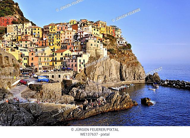 Manarola, Village of Cinque Terre, Ligurian Sea, Italy