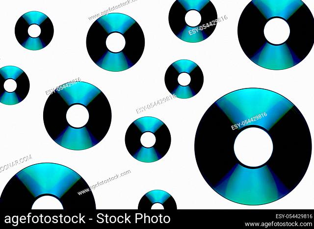 A music compact disc isolated against a white background
