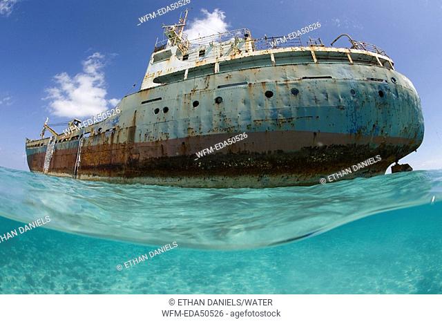 Old Smuggling Wreck, Providenciales, Caribbean Sea, Atlantic Ocean, Turks and Caicos