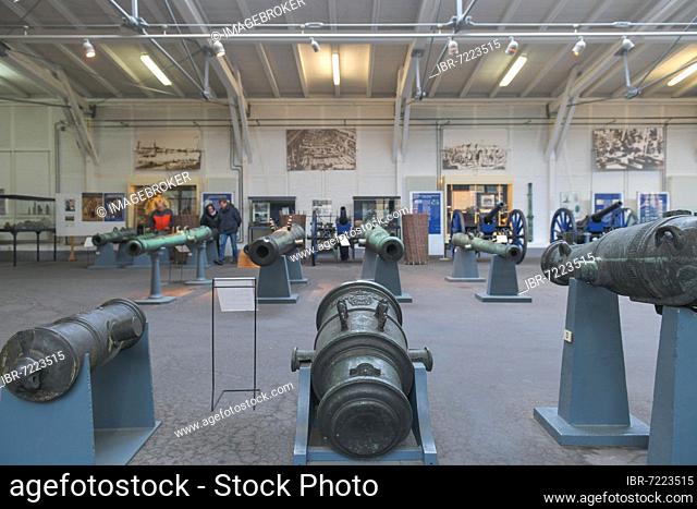 Exhibition of weapons in the drill hall, Zitadelle, Spandau, Berlin, Germany, Europe
