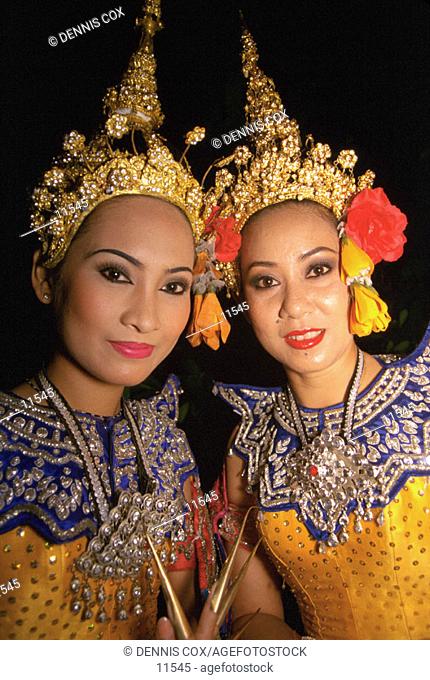 Dancers in ceremonial dress. Bangkok. Thailand