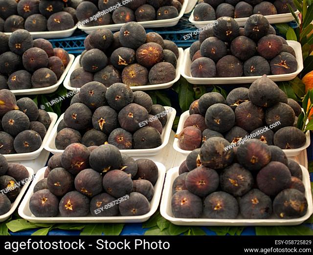 Ripe fig fruits seen in the market place