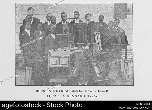 Boys' Industrial Class; [Denton school]; Lucretia Kennard, teacher. Maryland. State Board of Education. (Author). Teachers' year book colored schools