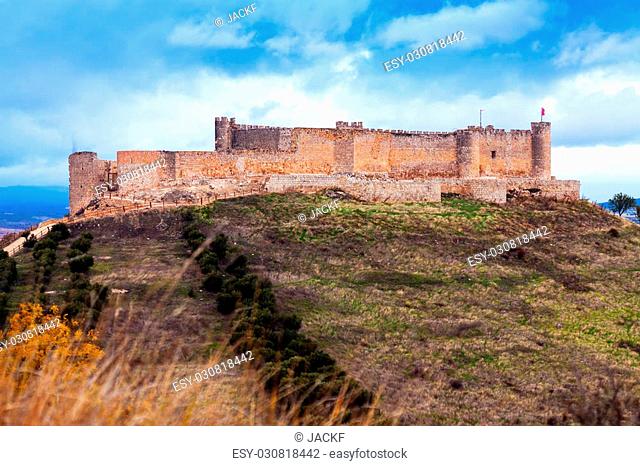 castle of Jadraque in autumn. Castile-La Mancha, Spai