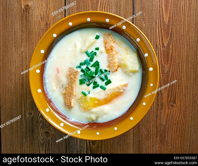 hungarina potato soup Krumplileves