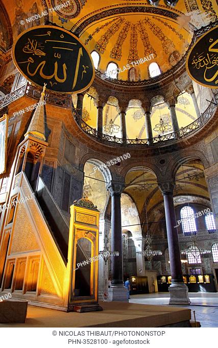 Turkey, Istanbul, municipality of Fatih, district of Sultanahmet, Aya Sofya museum (church and mosque)