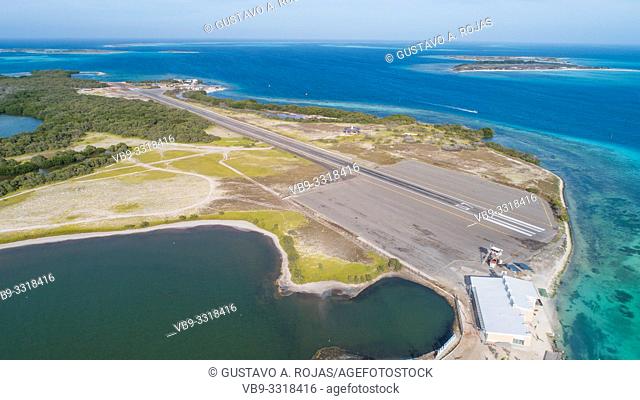 Los Roques Airport in Tropical Island without planes