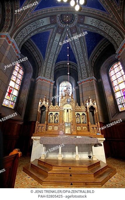 The picture shows the reconstructed church of the monastery Saint Marienthal in Ostritz, Germany, 08 October 2014. Exactly 780 years after the founding of the...