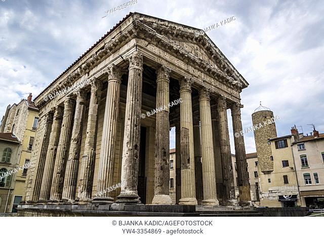 Temple of Augustus and Livia, an original Roman temple, Vienne, France