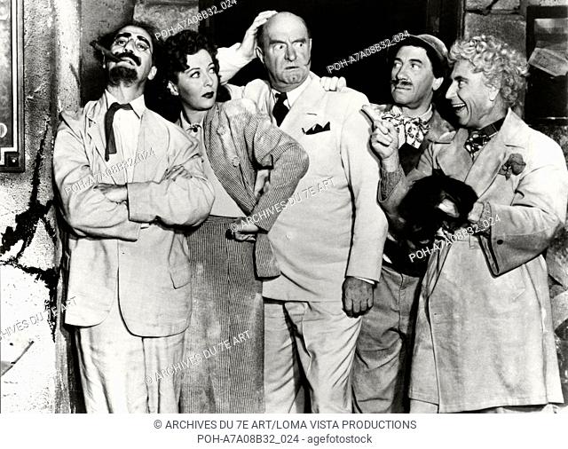A Night in Casablanca  Year: 1946 USA Groucho Marx, Harpo Marx, Chico Marx, Lisette Verea  Director: Archie Mayo. It is forbidden to reproduce the photograph...