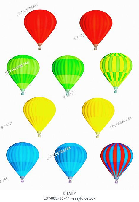 Vector hot air balloons