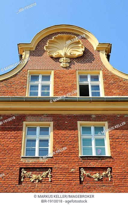 Gable roof, historic residential house in the Dutch Quarter, Potsdam, Brandenburg, Germany, Europe