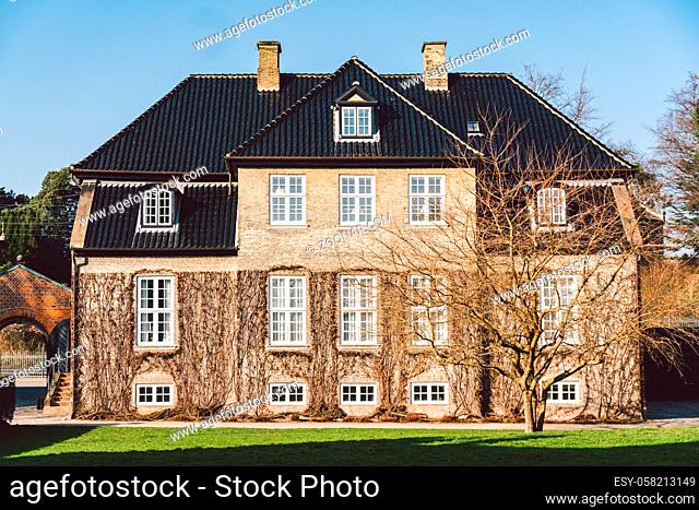 The Rosenborg Castle in Copenhagen, Denmark on winter sunny day. Dutch Renaissance style. Rosenborg is the former residence of Danish kings