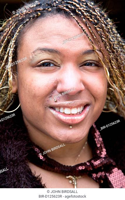 Portrait young woman with Cerebral Palsy smiling