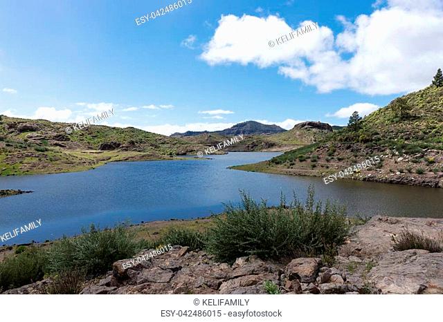 Reservoir in Gran Canaria, named Cueva de las Ninas, Spain
