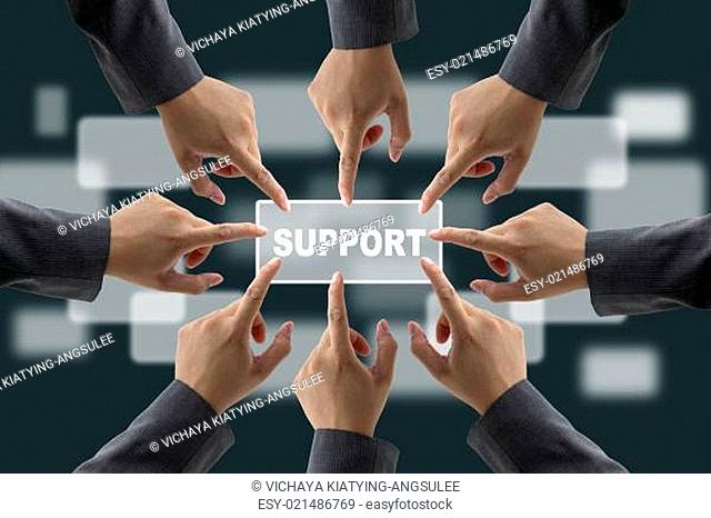 diverse business support team