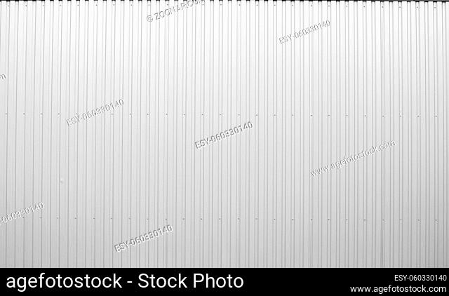 White Corrugated metal sheet texture surface of the wall. Galvanize steel background