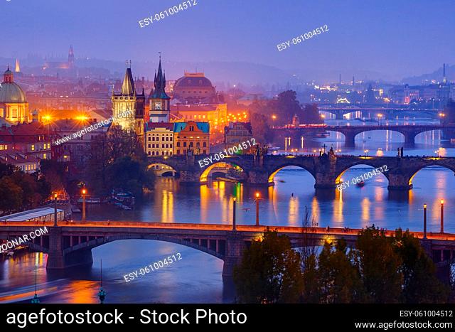 Cityscape of Prague - Czech Republic - travel and architecture background