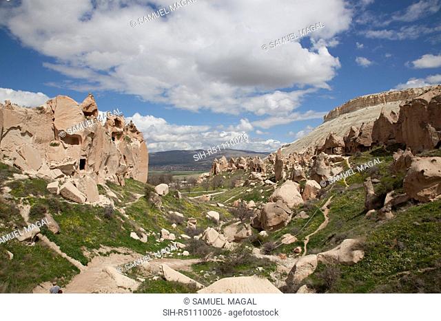 Turkey, Cappadocia, Goreme Valley, Zelve, Open Air Museum, Rock Dwelling