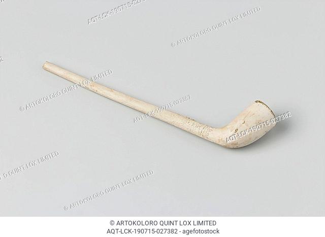 Tobacco pipe, on which PETER DORNI, anonymous, c. 1400 - c. 1950, pipe clay, l 17.5 cm l 4.0 cm Ã— w 2.3 cm