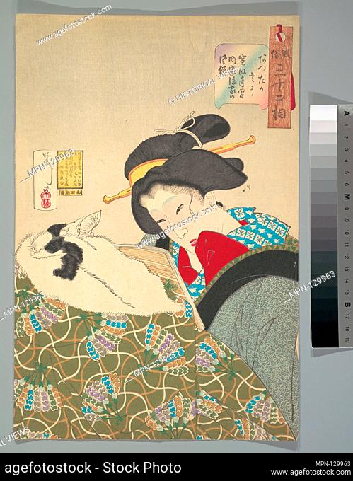 Feeling Warm. Artist: Tsukioka Yoshitoshi (Japanese, 1839-1892); Period: Meiji period (1868-1912); Date: 1888; Culture: Japan; Medium: Polychrome woodblock...